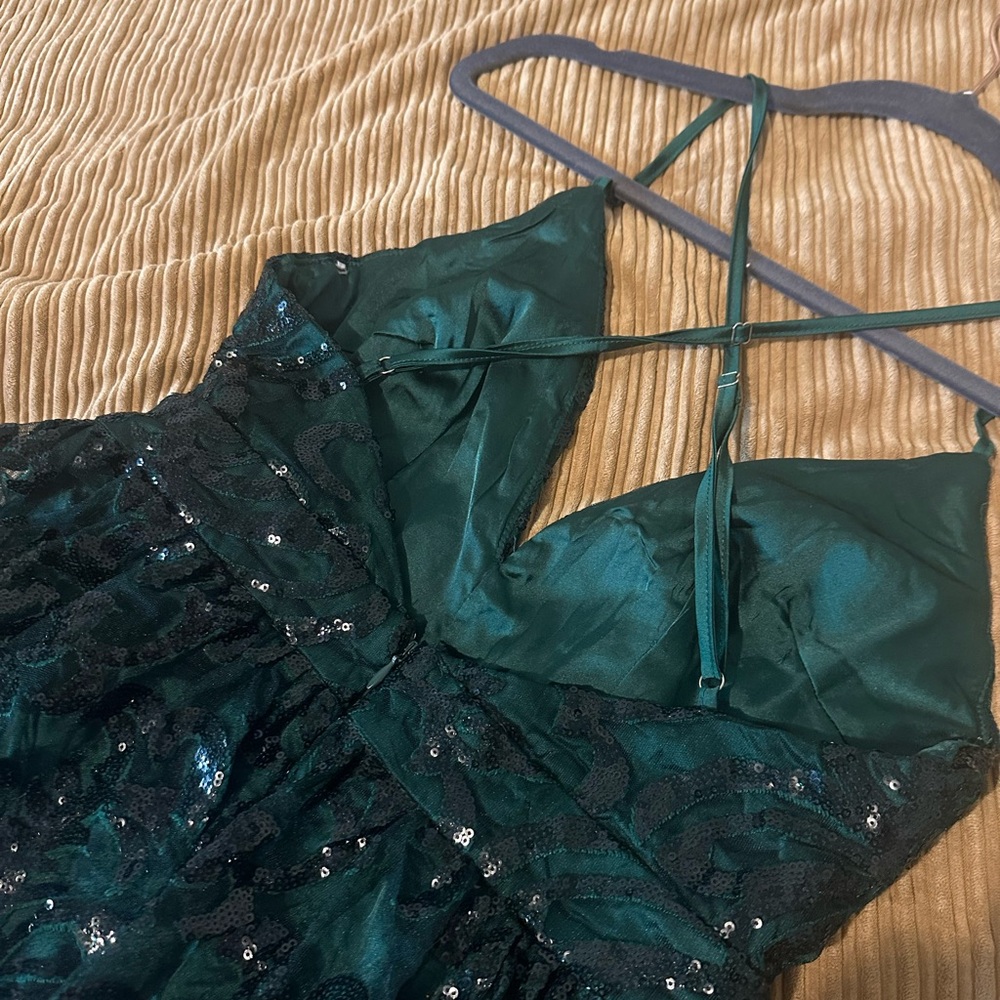 Lulus Green Sequin Mini Dress - Picture 6 of 9